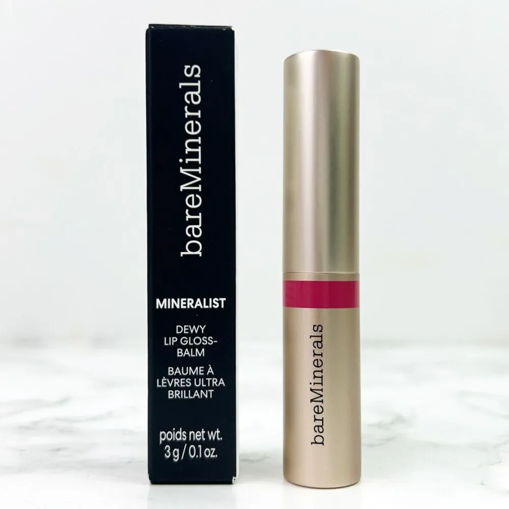 NIB bareMinerals Mineralist Dewy Lip Gloss-Balm in Soul
